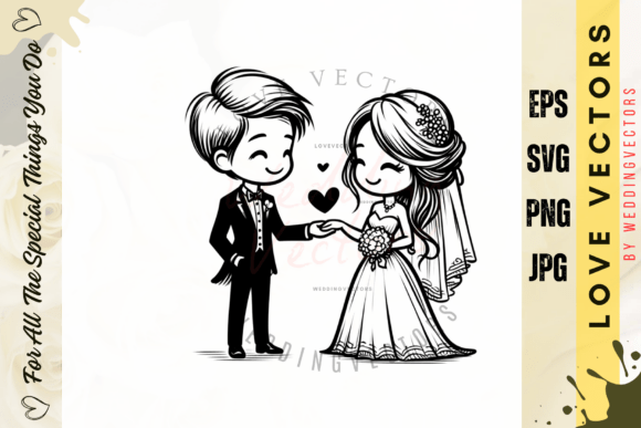 C3983: Romantic Vectors for Wedding Design