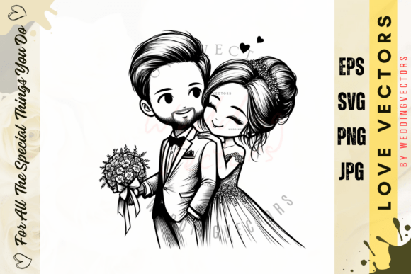 C4234: Modern Wedding & Love Vector Design
