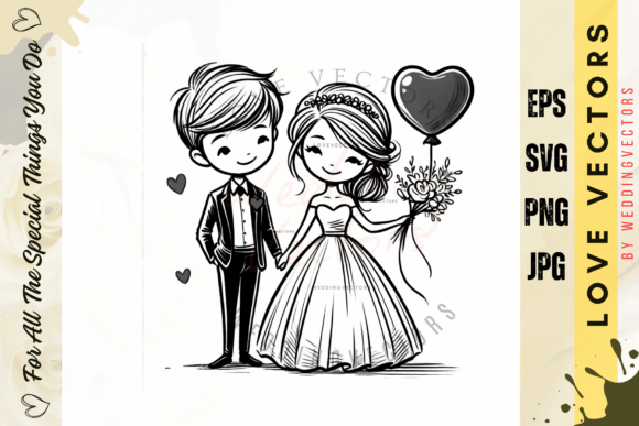 Elegant Fine Art Wedding Vectors for Designers