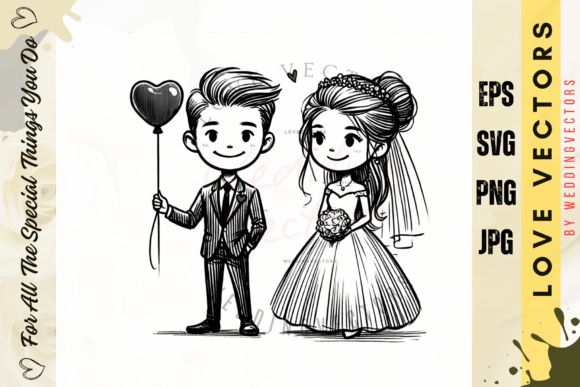 Elegant Love Vectors for Modern Wedding Design