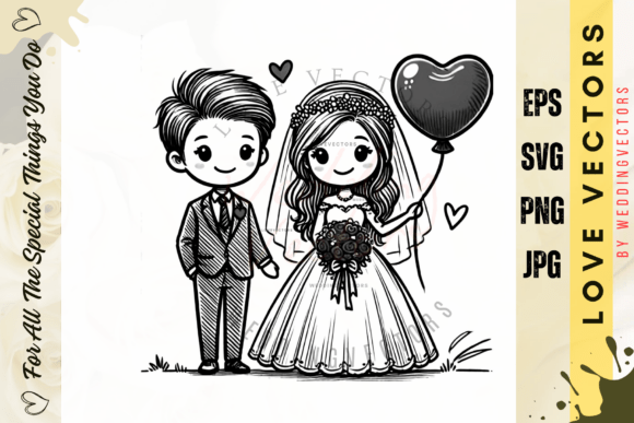 Elegant Love Vectors for Wedding Design