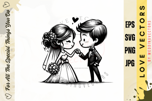 Elevate Wedding Designs with C4082 Love Vectors