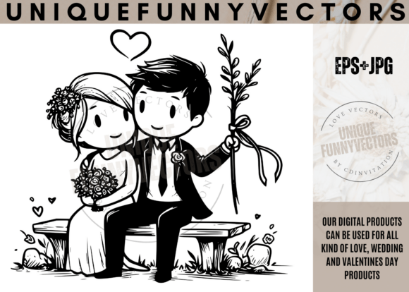 Love Wedding Stick Vectors: SVG & EPS Design Assets