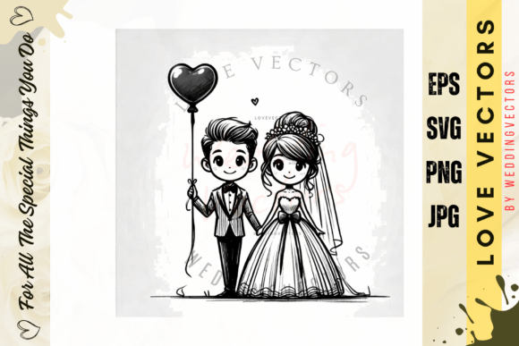 Soft Refined Wedding Illustration - C4169: A Designer's Asset