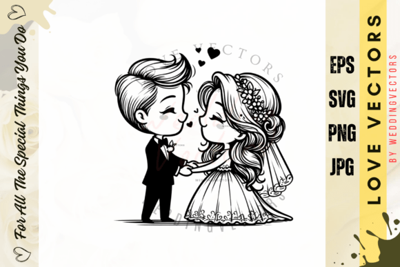 Wedding Couple and Love Vectors - C4094: Elevate Your Designs