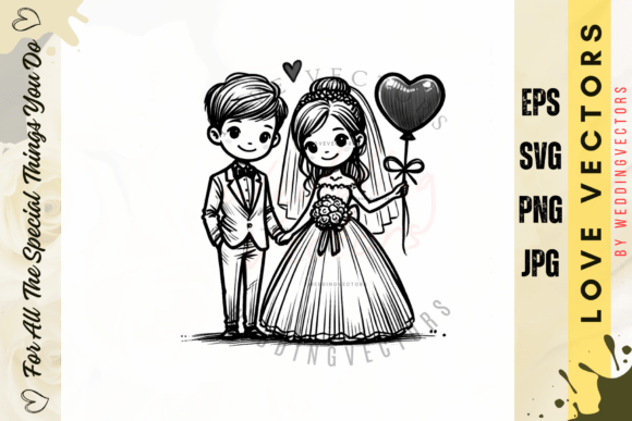 Wedding Couple and Love Vectors - C4155: A Design Guide