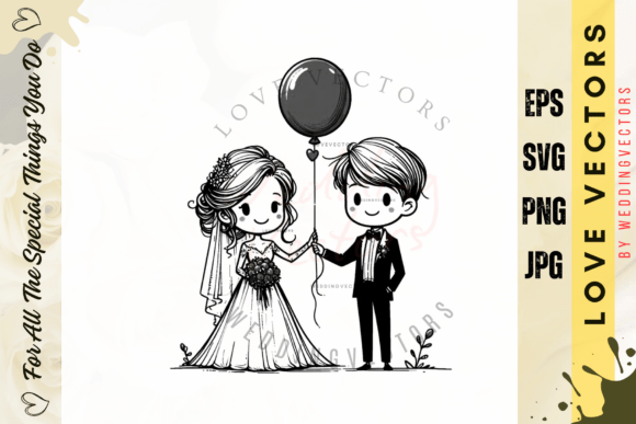 Wedding Couple & Love Vectors C4509