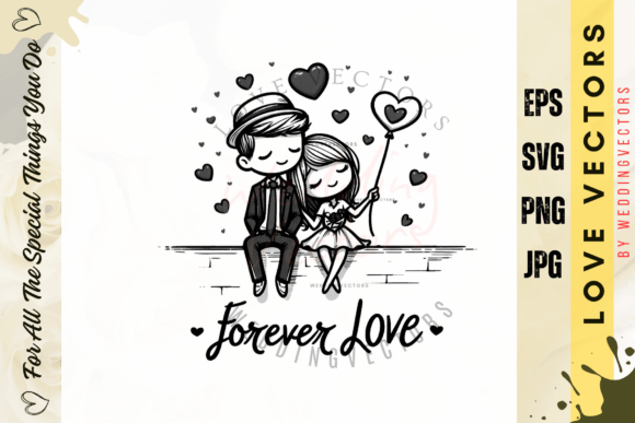 Wedding Couple & Love Vectors: Modern Ceremony Art